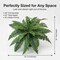 3-Pack – 28" Faux Boston Fern Plants with 25 Silk Fronds – Indoor/Outdoor Artificial Greenery – Maintenance-Free, Lifelike Décor, No Pot